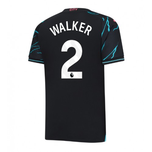 Manchester City Kyle Walker #2 Tredje Tröja 2023-24 Kortärmad